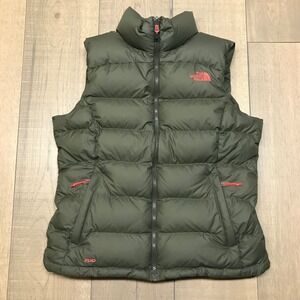 The North Face Nuptse 2 Vest Womens Size M Green 700 Down Fill Puffer Gorpcore